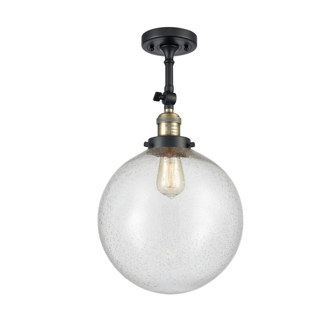Innovations Franklin Restoration 201F-BAB-G204-12 Ceiling Light - Black Antique Brass