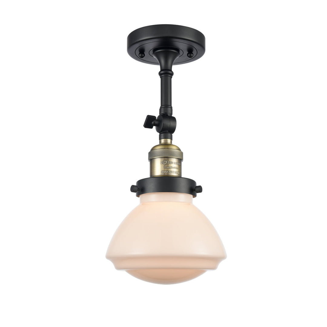 Innovations Franklin Restoration 201F-BAB-G321-LED Ceiling Light - Black Antique Brass
