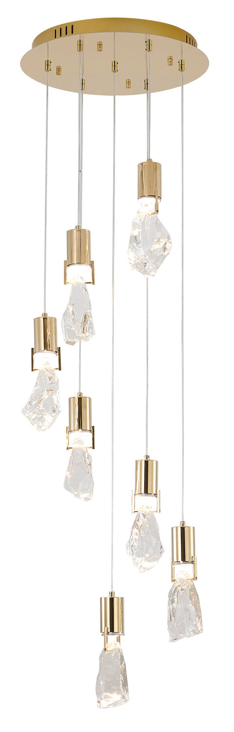 Bethel International MAT08C16G Chandelier Light - Brushed Gold