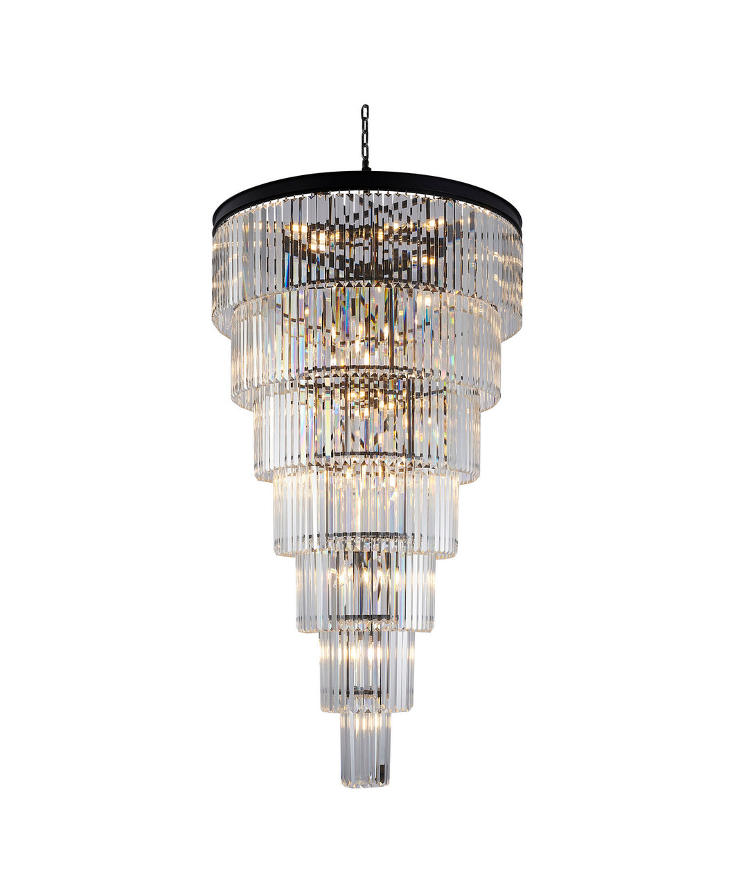 Bethel International RD14CUS-36 Chandelier Light - Black