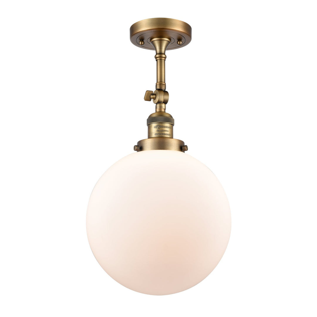 Innovations Franklin Restoration 201F-BB-G201-10-LED Ceiling Light - Brushed Brass