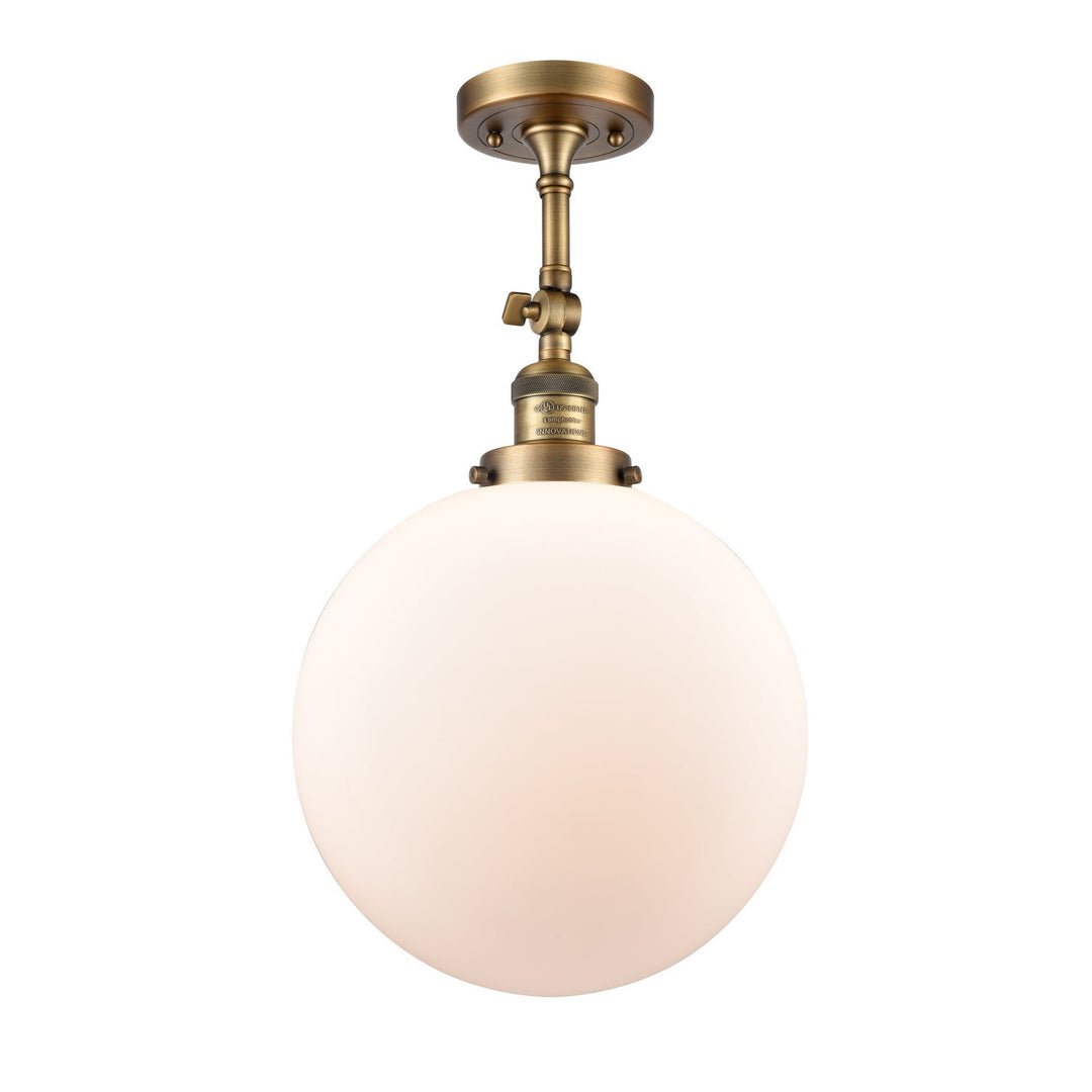 Innovations Franklin Restoration 201F-BB-G201-12-LED Ceiling Light - Brushed Brass