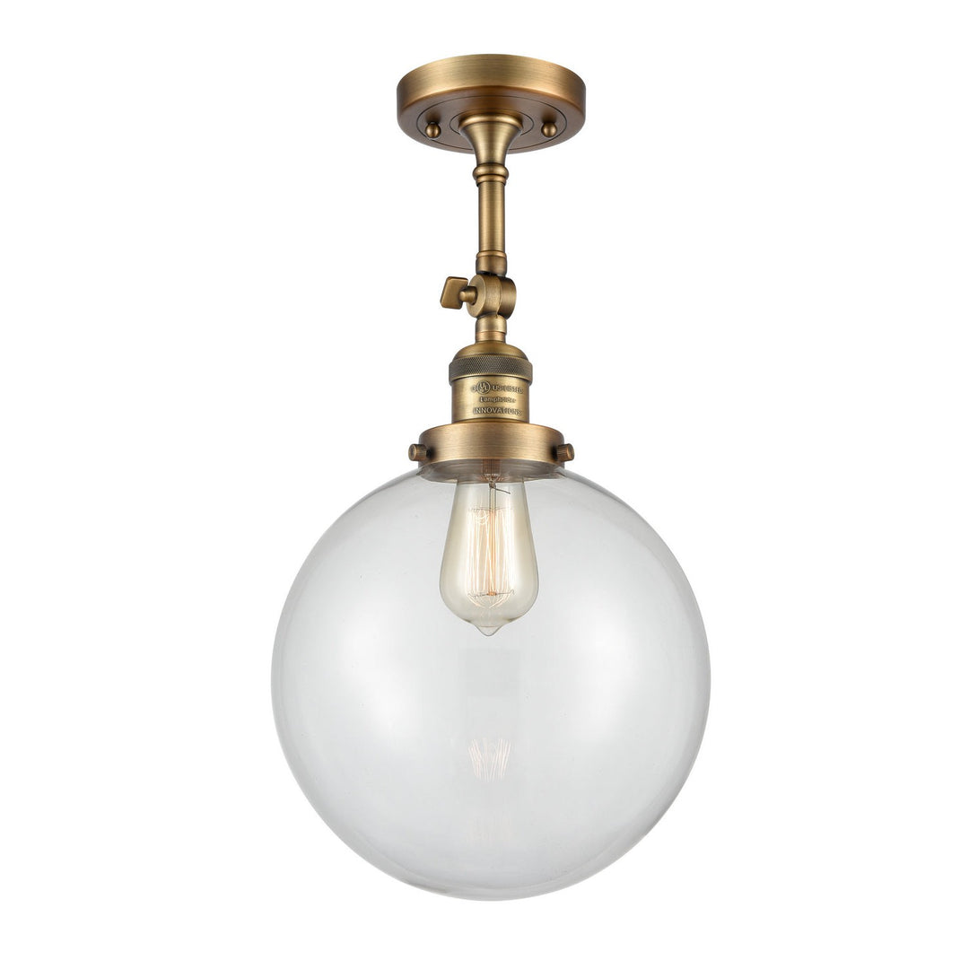 Innovations Franklin Restoration 201F-BB-G202-10-LED Ceiling Light - Brushed Brass