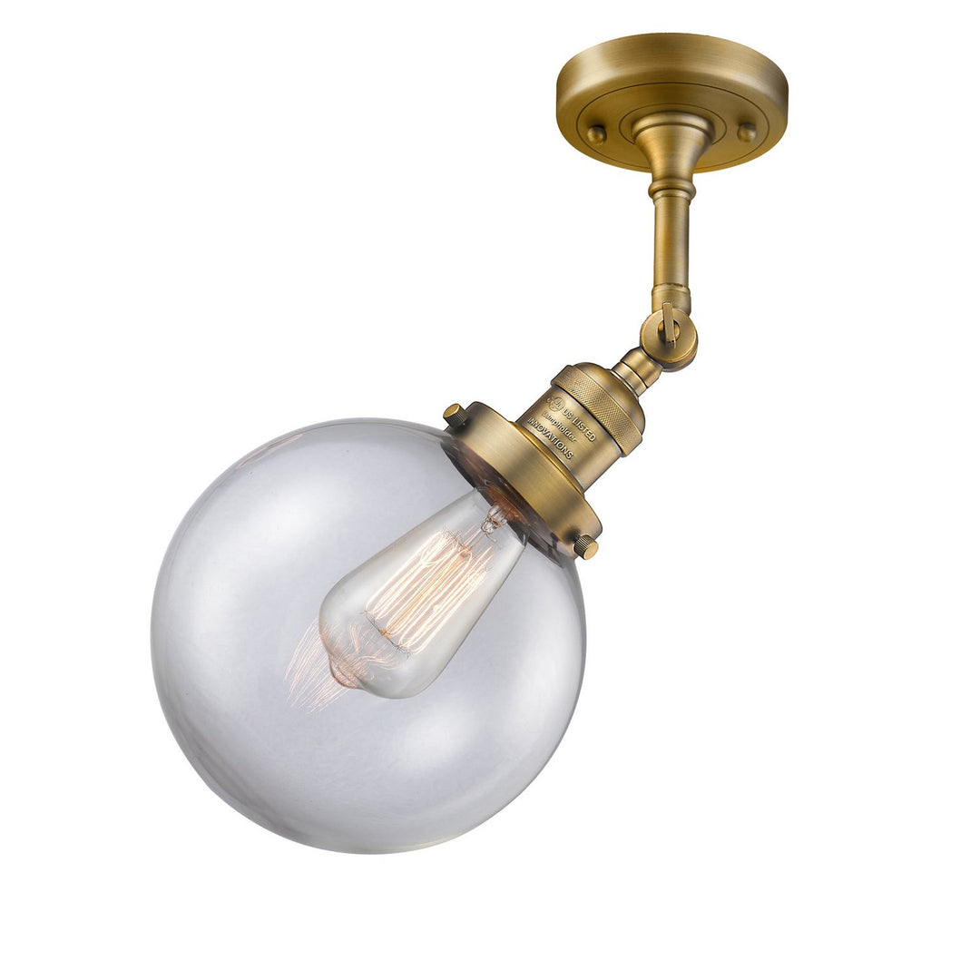 Innovations Franklin Restoration 201F-BB-G202-8-LED Ceiling Light - Brushed Brass