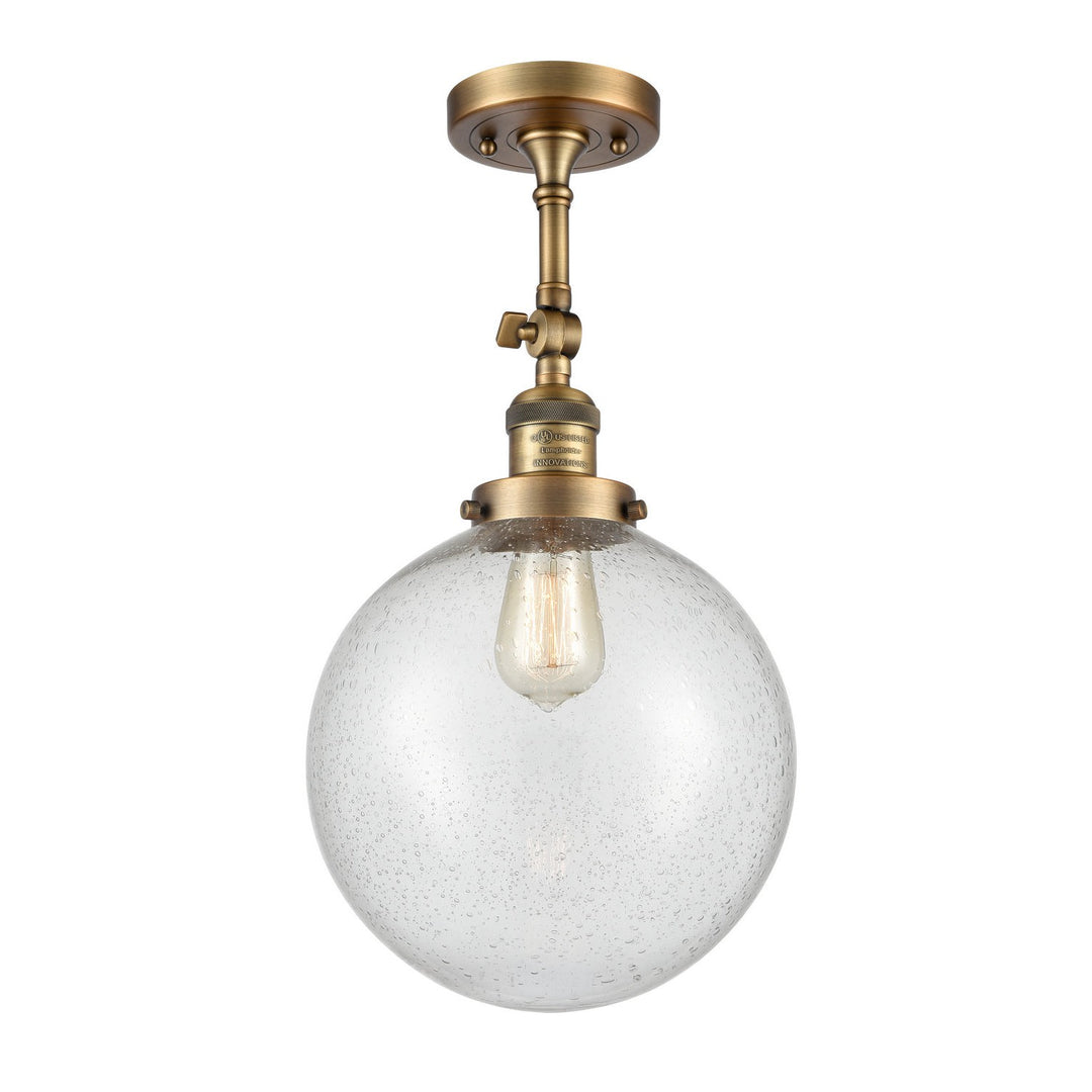 Innovations Franklin Restoration 201F-BB-G204-10-LED Ceiling Light - Brushed Brass