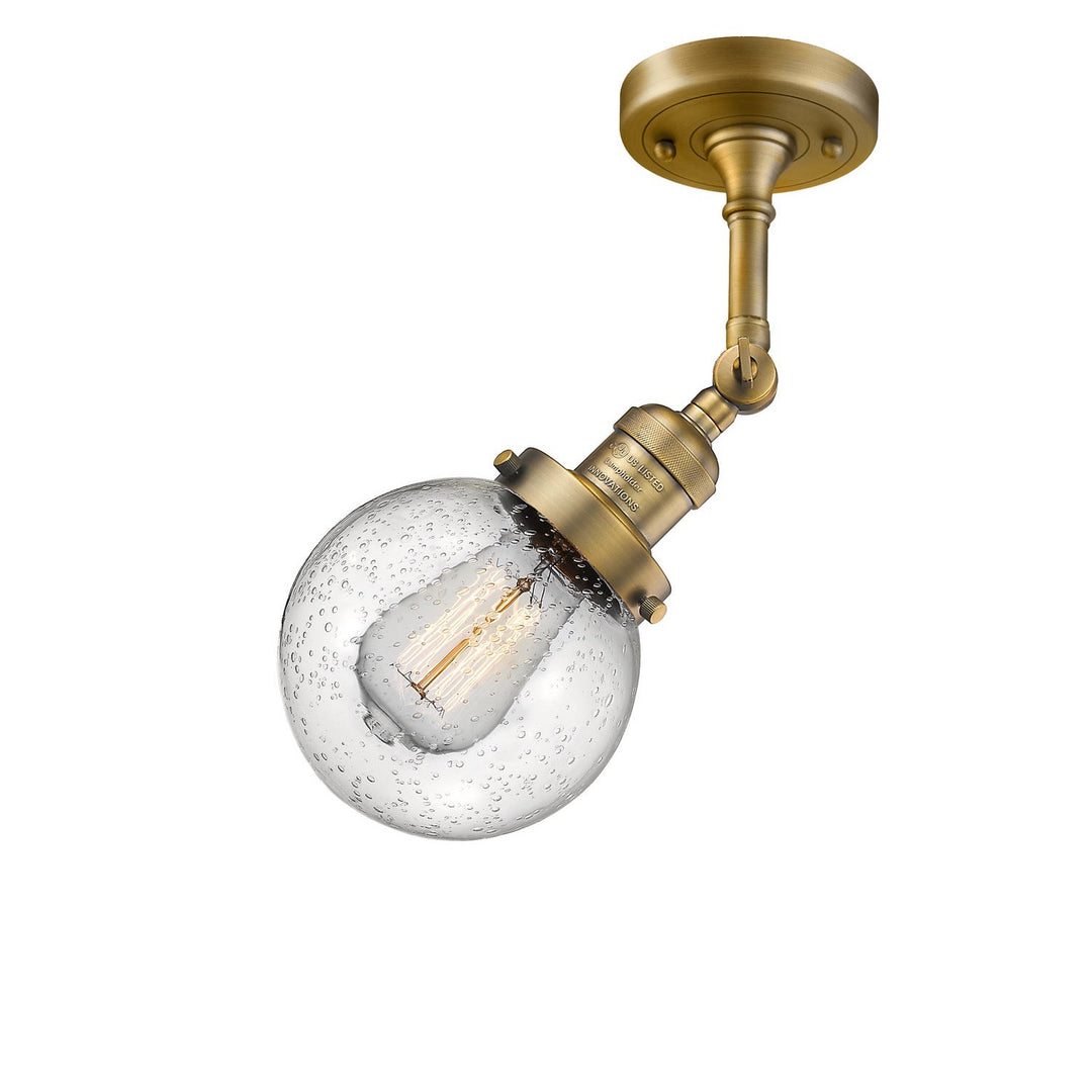 Innovations Franklin Restoration 201F-BB-G204-6-LED Ceiling Light - Brushed Brass