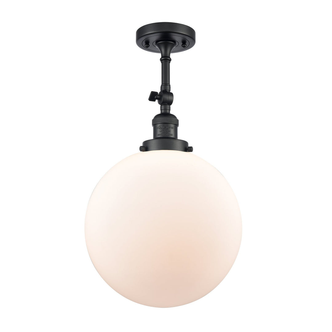 Innovations Franklin Restoration 201F-BK-G201-12-LED Ceiling Light - Matte Black