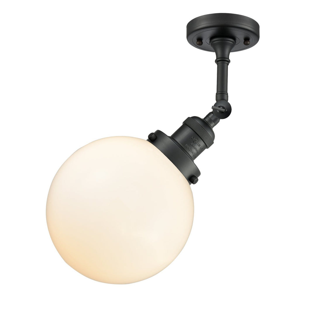 Innovations Franklin Restoration 201F-BK-G201-8-LED Ceiling Light - Matte Black