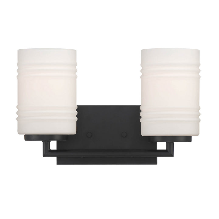 Designers Fountain Leavenworth D257M-2B-MB Bath Vanity Light 15 in. wide - Matte Black