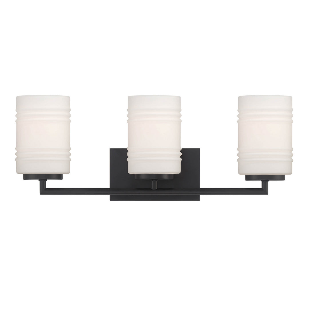 Designers Fountain Leavenworth D257M-3B-MB Bath Vanity Light 24 in. wide - Matte Black