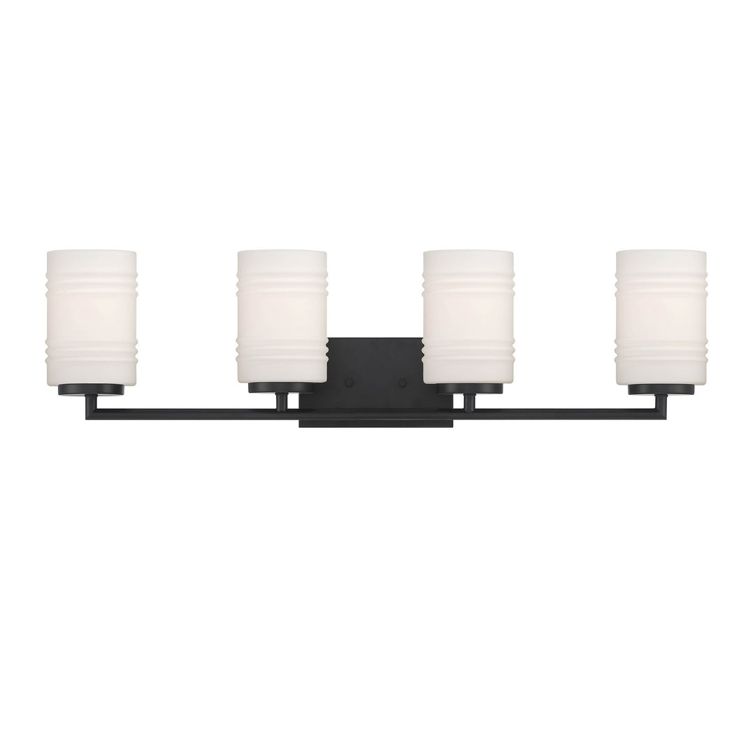 Designers Fountain Leavenworth D257M-4B-MB Bath Vanity Light 33 in. wide - Matte Black