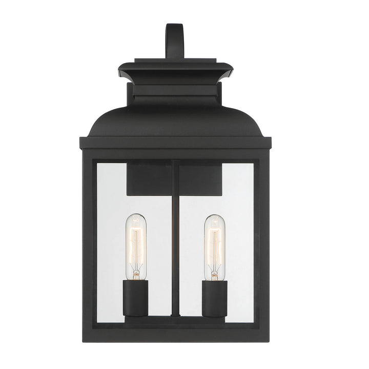 Designers Fountain D262M-11EW-BK Milton Two Light Wall Lantern Outdoor Black