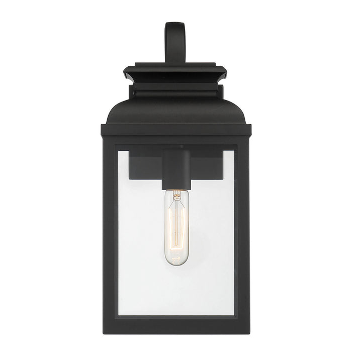 Designers Fountain D262M-7EW-BK Milton One Light Wall Lantern Outdoor Black