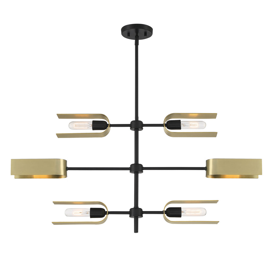 Designers Fountain U Turn D263M-IS-MB Chandelier Light - Matte Black