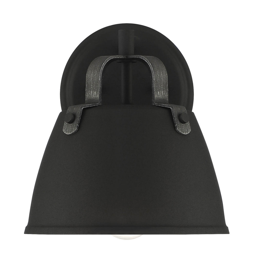 Designers Fountain D264M-8EW-BK Albany One Light Wall Lantern Outdoor Black