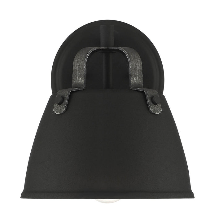 Designers Fountain D264M-8EW-BK Albany One Light Wall Lantern Outdoor Black