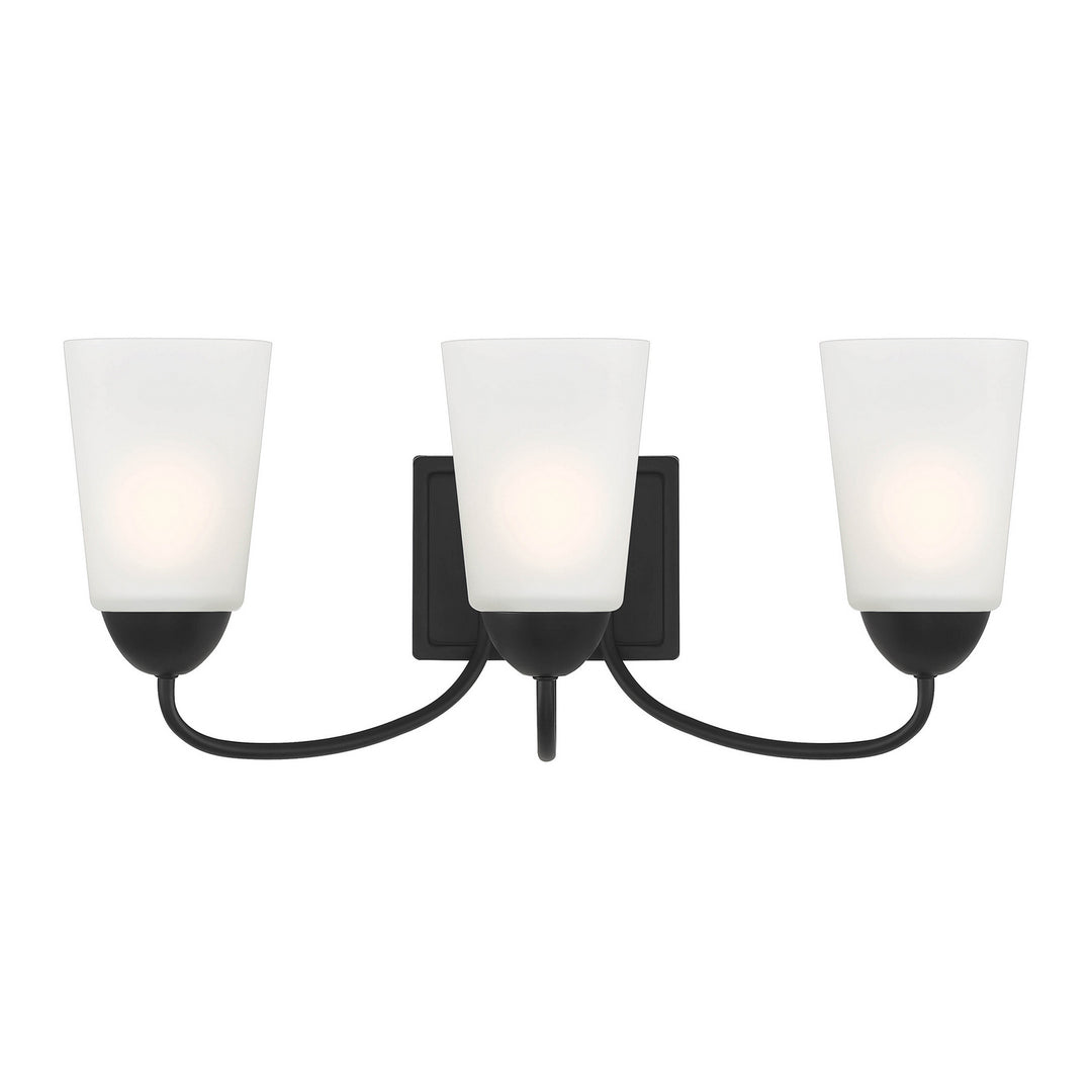 Designers Fountain Malone D267M-3B-MB Bath Vanity Light 21 in. wide - Matte Black