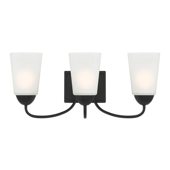 Designers Fountain Malone D267M-3B-MB Bath Vanity Light 21 in. wide - Matte Black