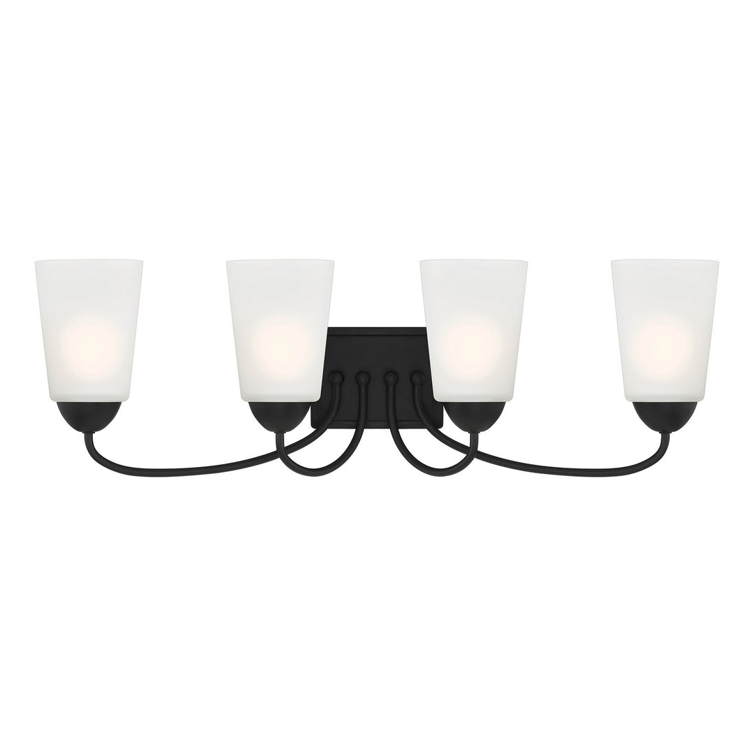 Designers Fountain Malone D267M-4B-MB Bath Vanity Light 29 in. wide - Matte Black