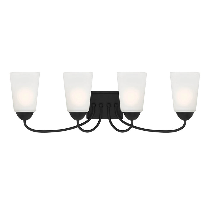 Designers Fountain Malone D267M-4B-MB Bath Vanity Light 29 in. wide - Matte Black