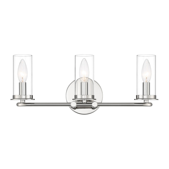 Designers Fountain Hudson Heights D268C-3B-PN Bath Vanity Light 18 in. wide - Polished Nickel