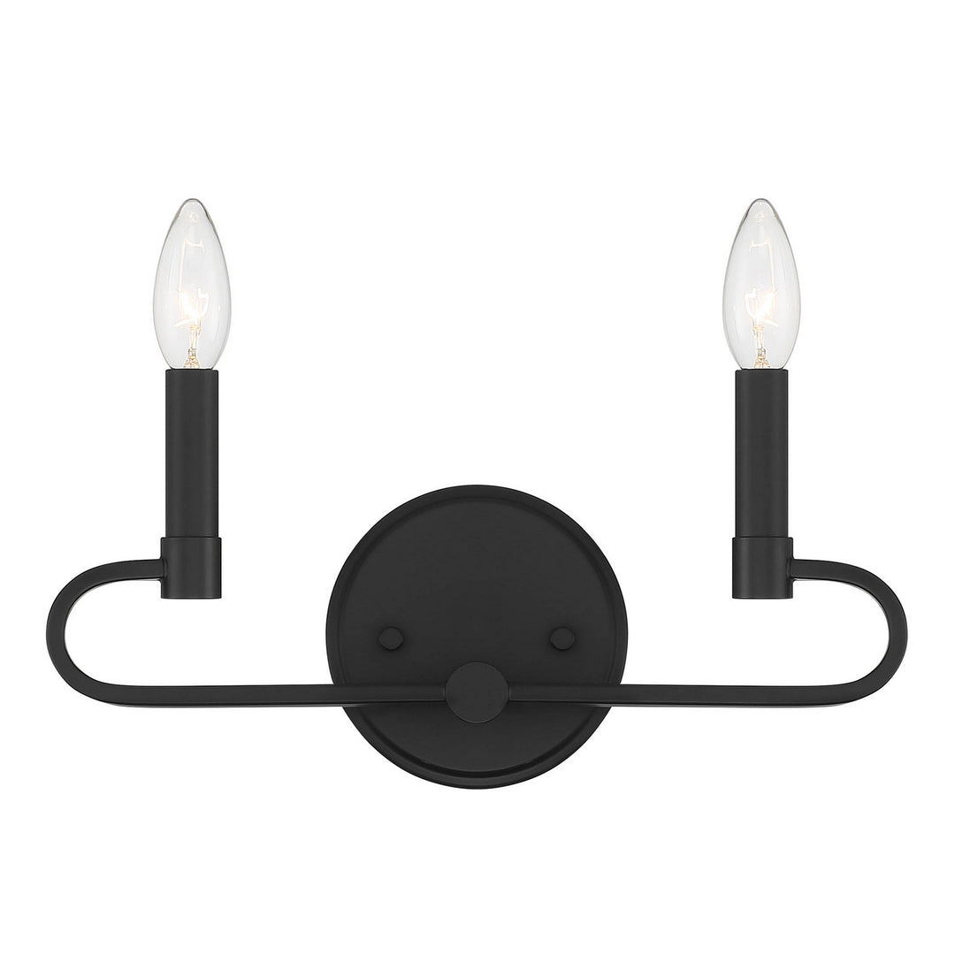 Designers Fountain Summit D269C-2B-MB Bath Vanity Light 14 in. wide - Matte Black