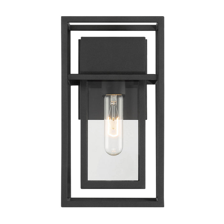Designers Fountain D277M-6EW-BK Burton One Light Wall Lantern Outdoor Black
