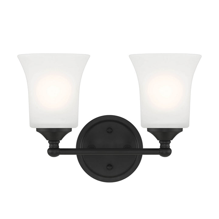 Designers Fountain Bronson D278M-2B-MB Bath Vanity Light 14 in. wide - Matte Black