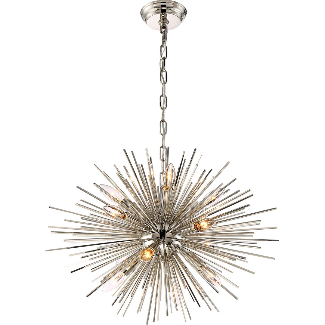 Zeev Burst CD10159-12-PN Chandelier Light - Polished Nickel