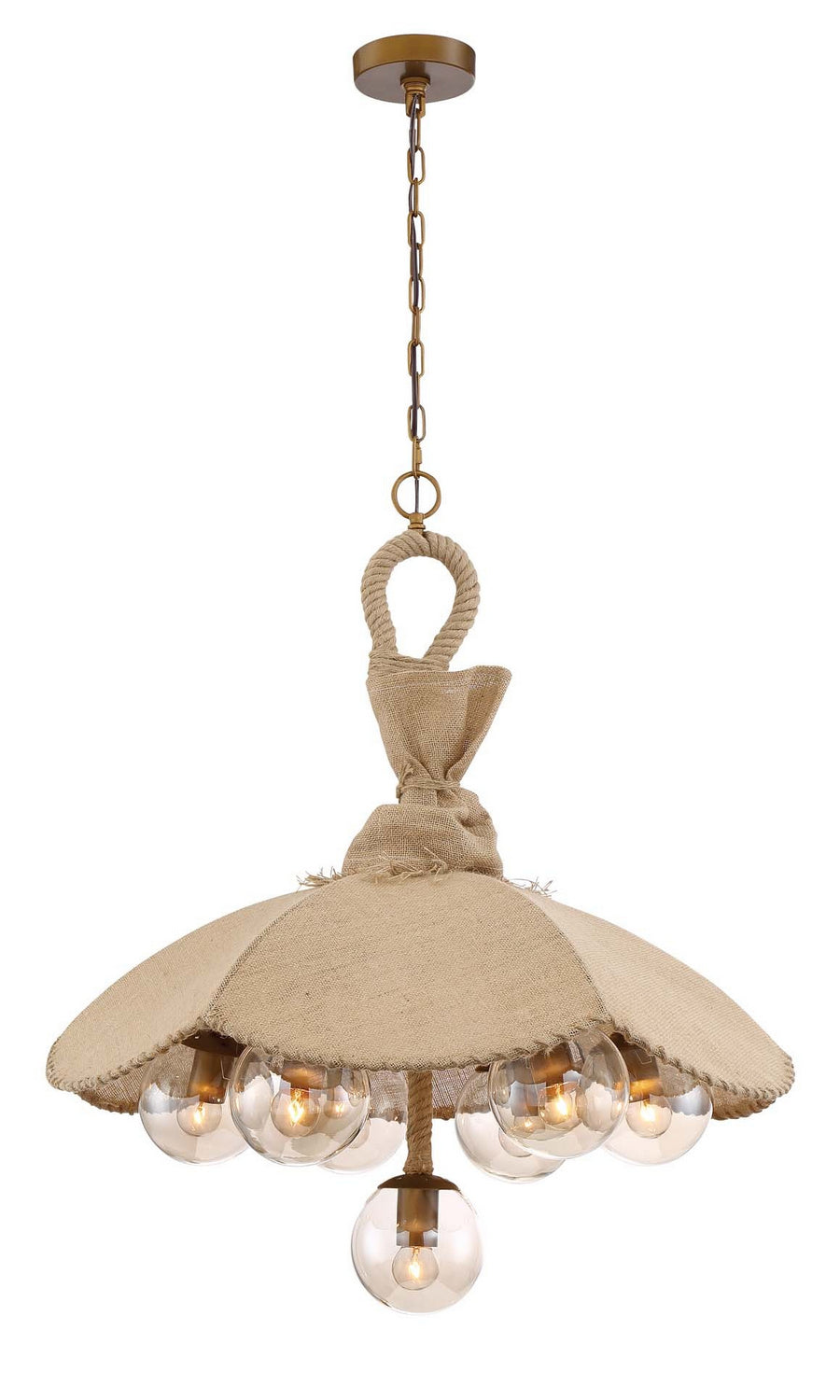 Zeev DuJour CD10195-7-AB Chandelier Light - Antique Brass