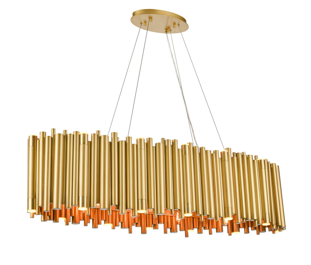 Zeev Cathedral CD10392-24+16-AGB Pendant Light - Aged Brass