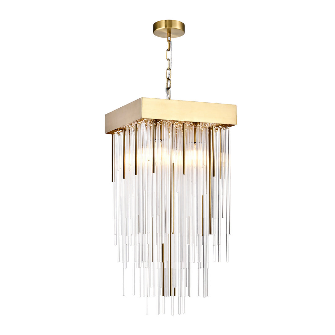 Zeev Waterfall P30107-4-P-AGB Pendant Light - Aged Brass