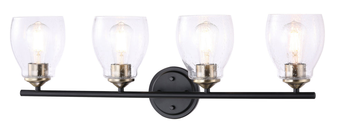 Minka-Lavery Winsley 2434-878 Bath Vanity Light 31 in. wide - Coal And Stained Brass