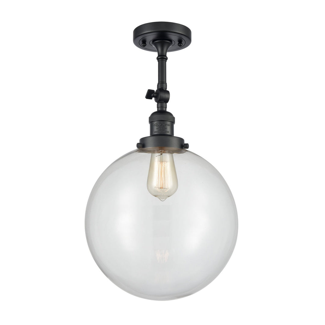 Innovations Franklin Restoration 201F-BK-G202-12-LED Ceiling Light - Matte Black