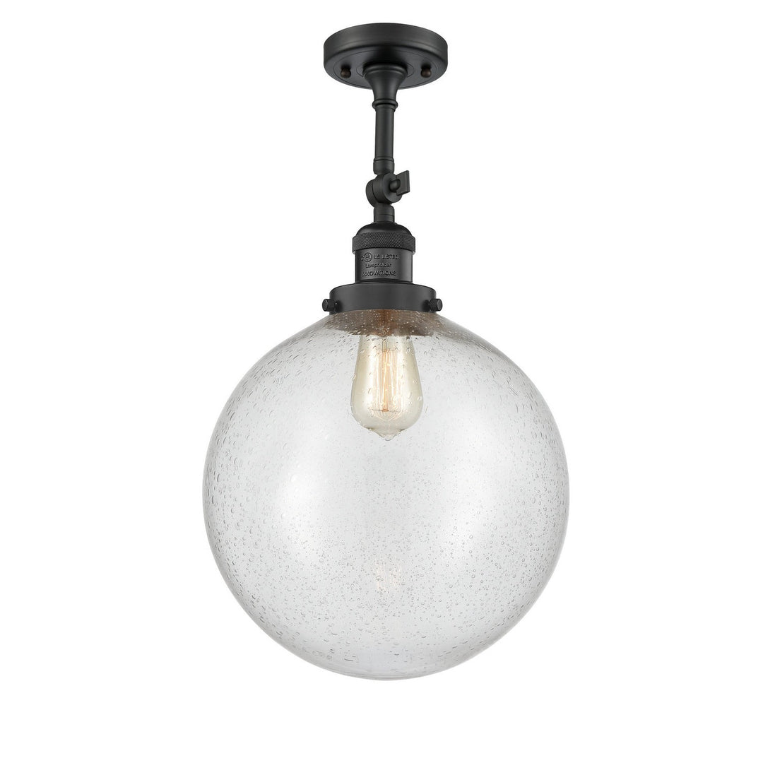 Innovations Franklin Restoration 201F-BK-G204-12-LED Ceiling Light - Matte Black