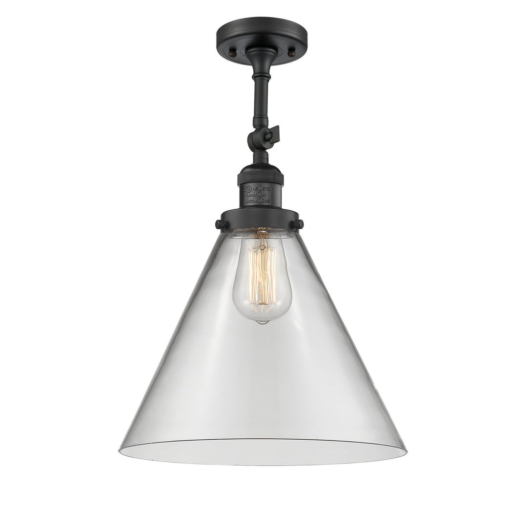 Innovations Franklin Restoration 201F-BK-G42-L Ceiling Light - Matte Black