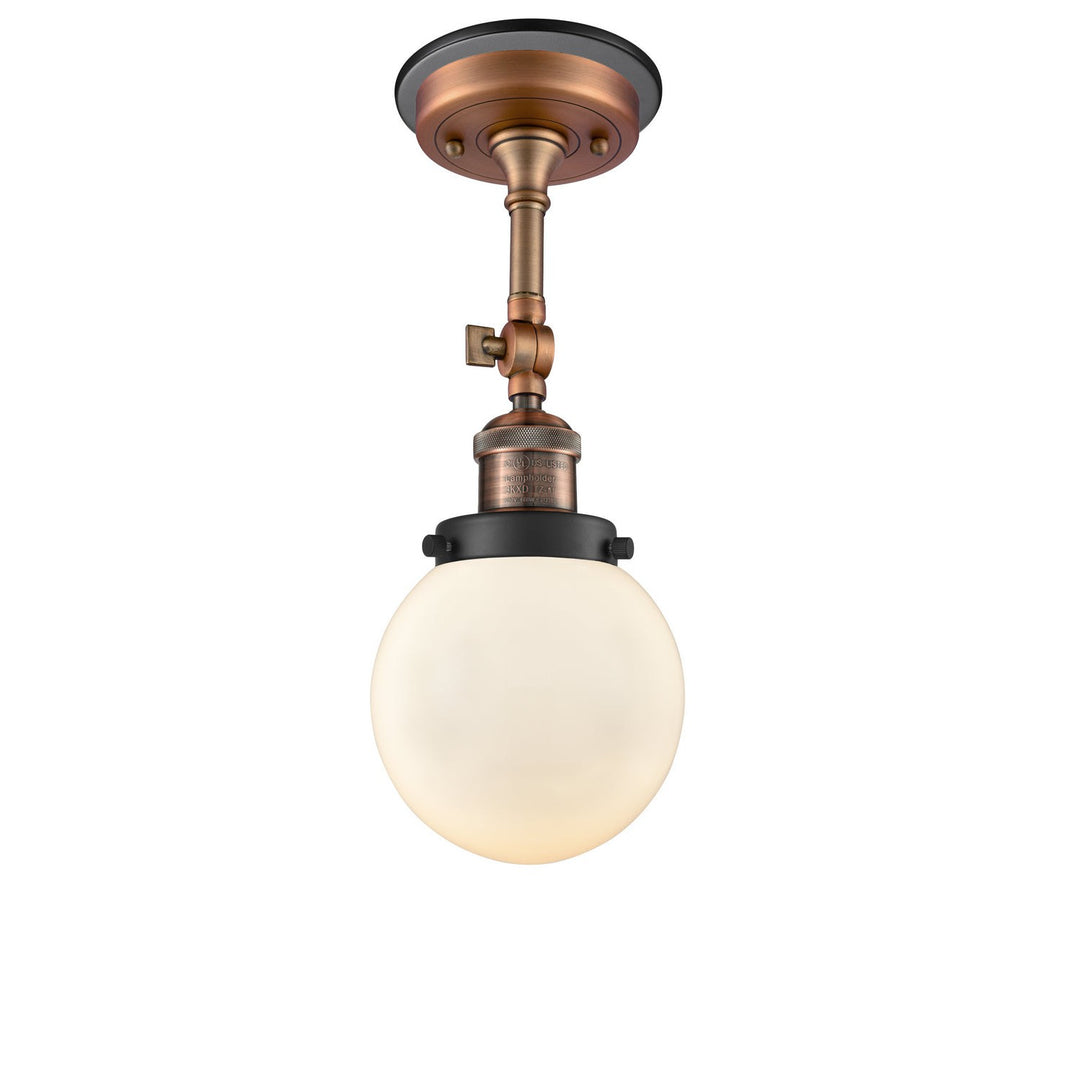 Innovations Franklin Restoration 201FBP-ACBK-G201-6 Ceiling Light - Antique Copper