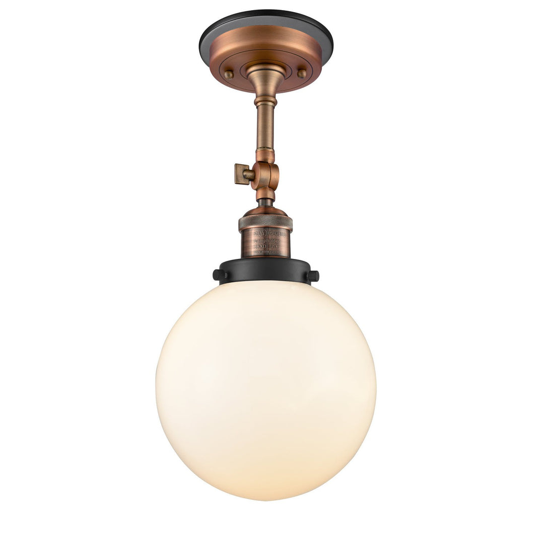 Innovations Franklin Restoration 201FBP-ACBK-G201-8 Ceiling Light - Antique Copper