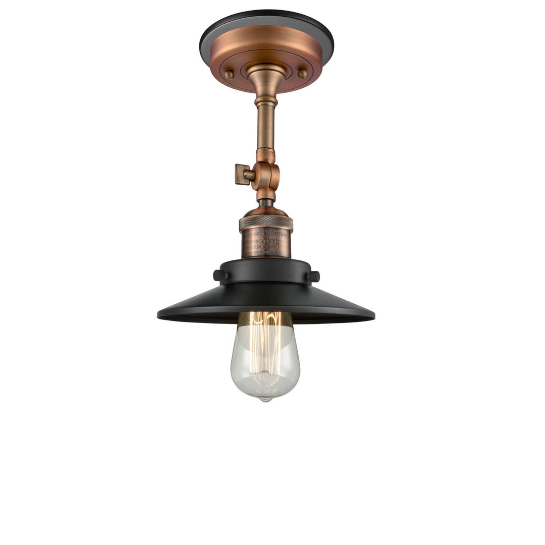 Innovations Franklin Restoration 201FBP-ACBK-M6-BK Ceiling Light - Antique Copper