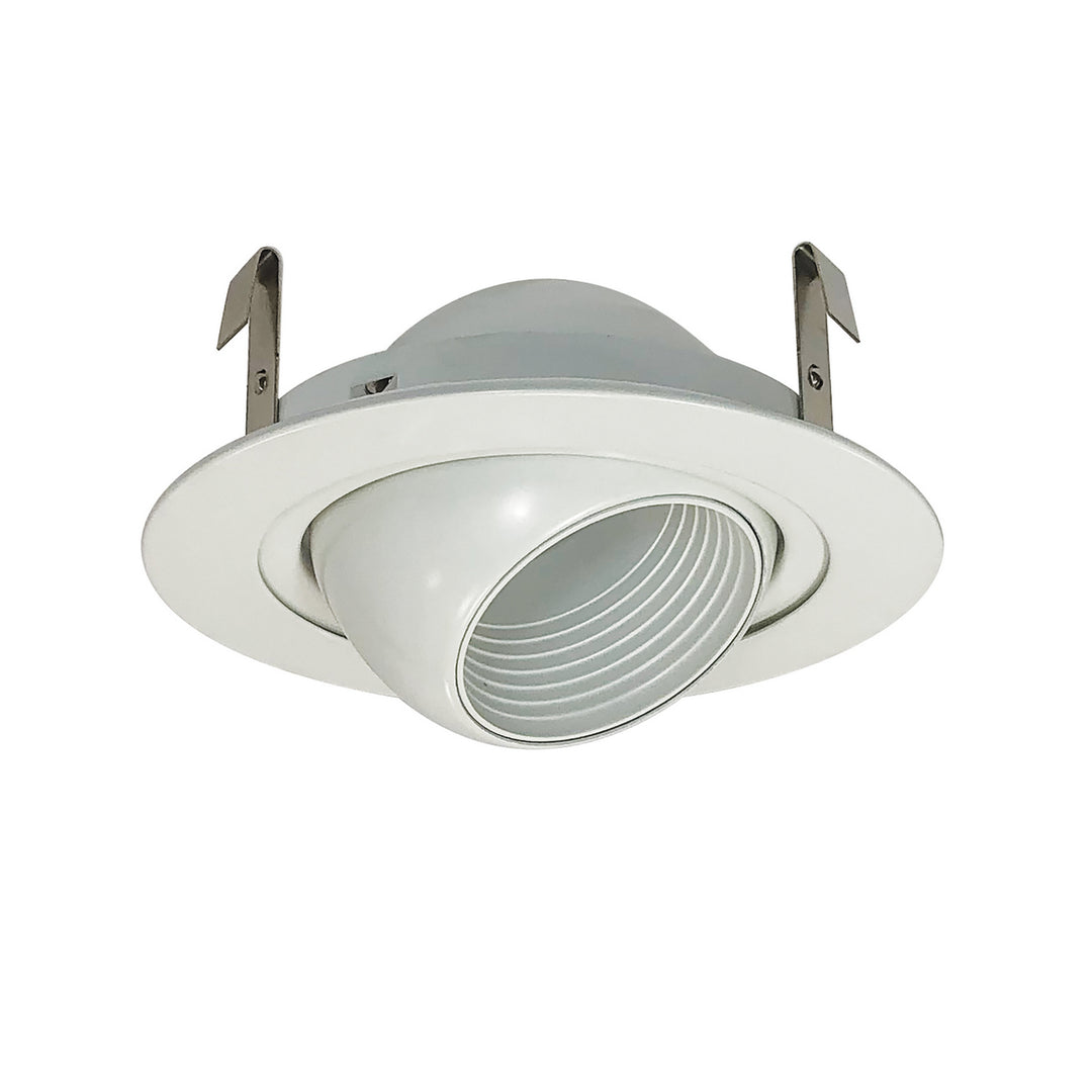Nora Lighting NL-418WW Recessed 4" Eyeball,Ring&Baf Recessed Light White