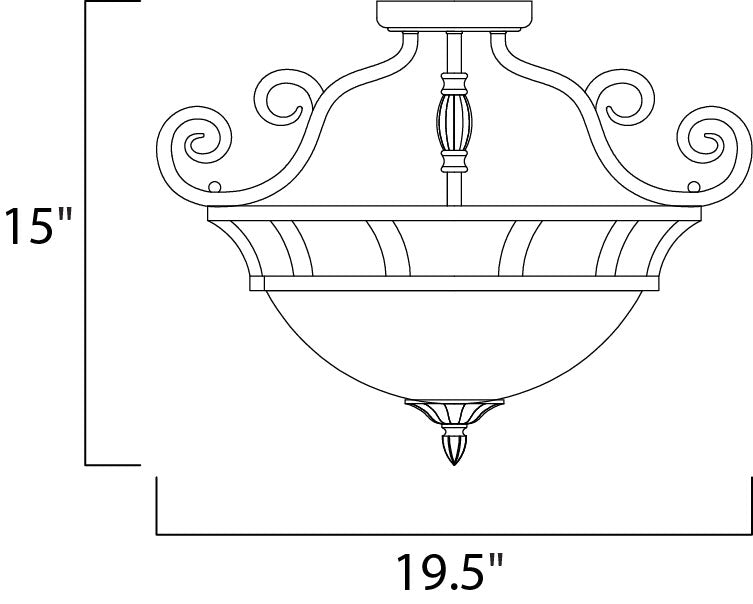 Maxim Manor 12201FIOI Ceiling Light - Oil Rubbed Bronze