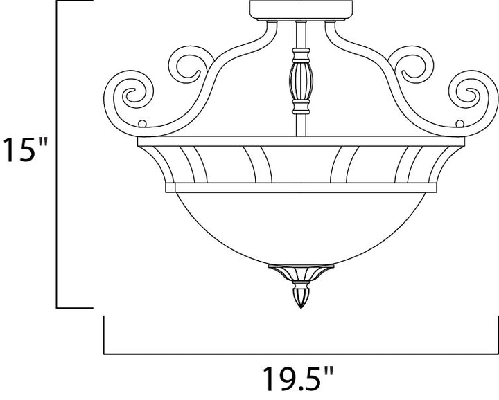 Maxim Manor 12201FIOI Ceiling Light - Oil Rubbed Bronze