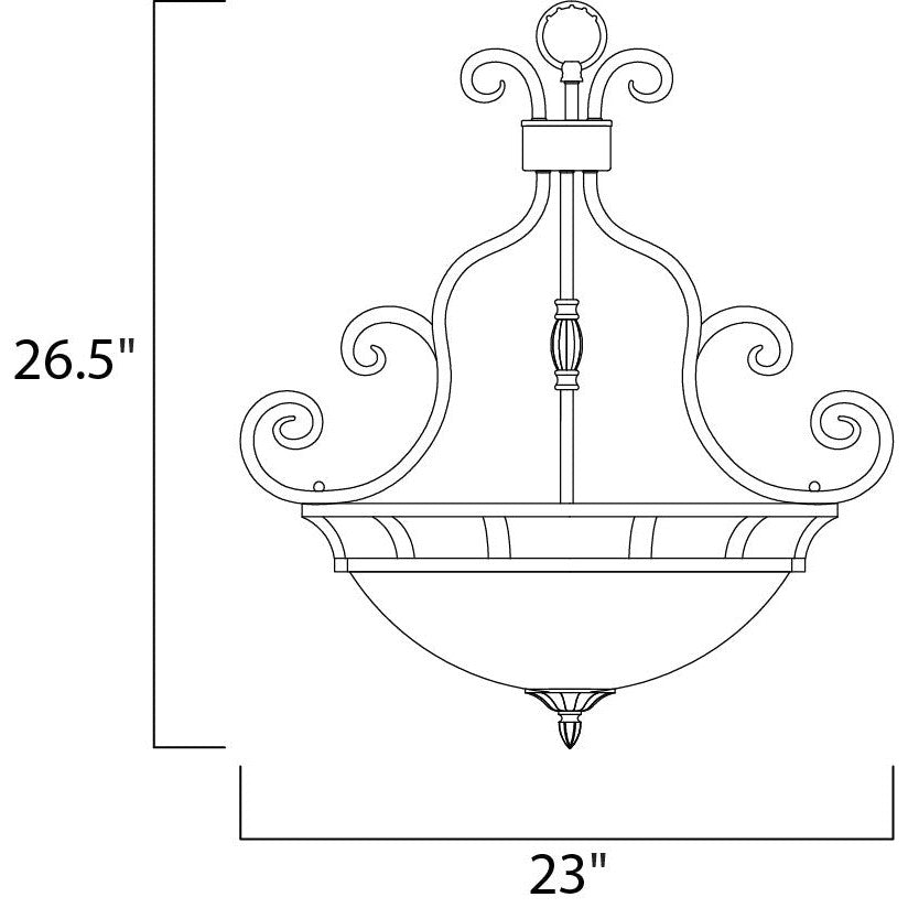 Maxim Manor 12202FIOI Pendant Light - Oil Rubbed Bronze