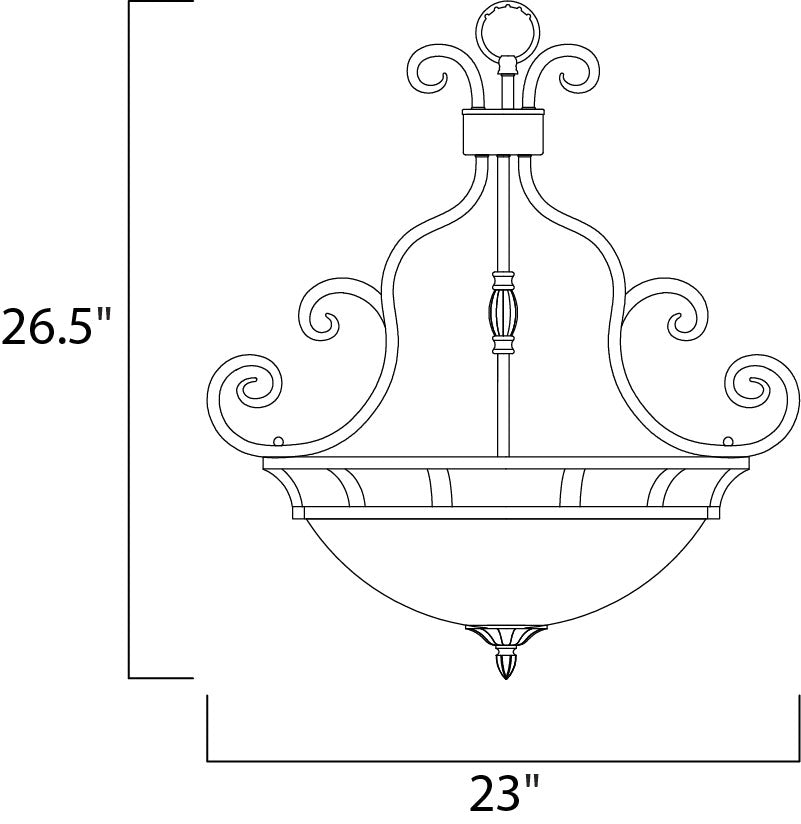 Maxim Manor 12202FIOI Pendant Light - Oil Rubbed Bronze