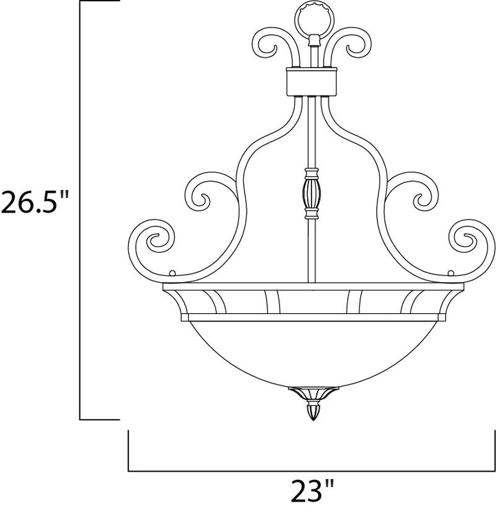 Maxim Manor 12202FIOI Pendant Light - Oil Rubbed Bronze