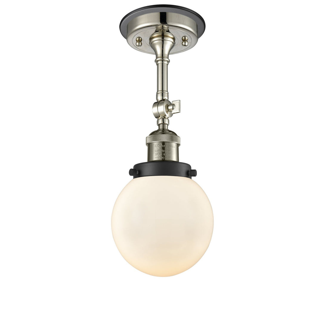 Innovations Franklin Restoration 201FBP-PNBK-G201-6 Ceiling Light - Polished Nickel