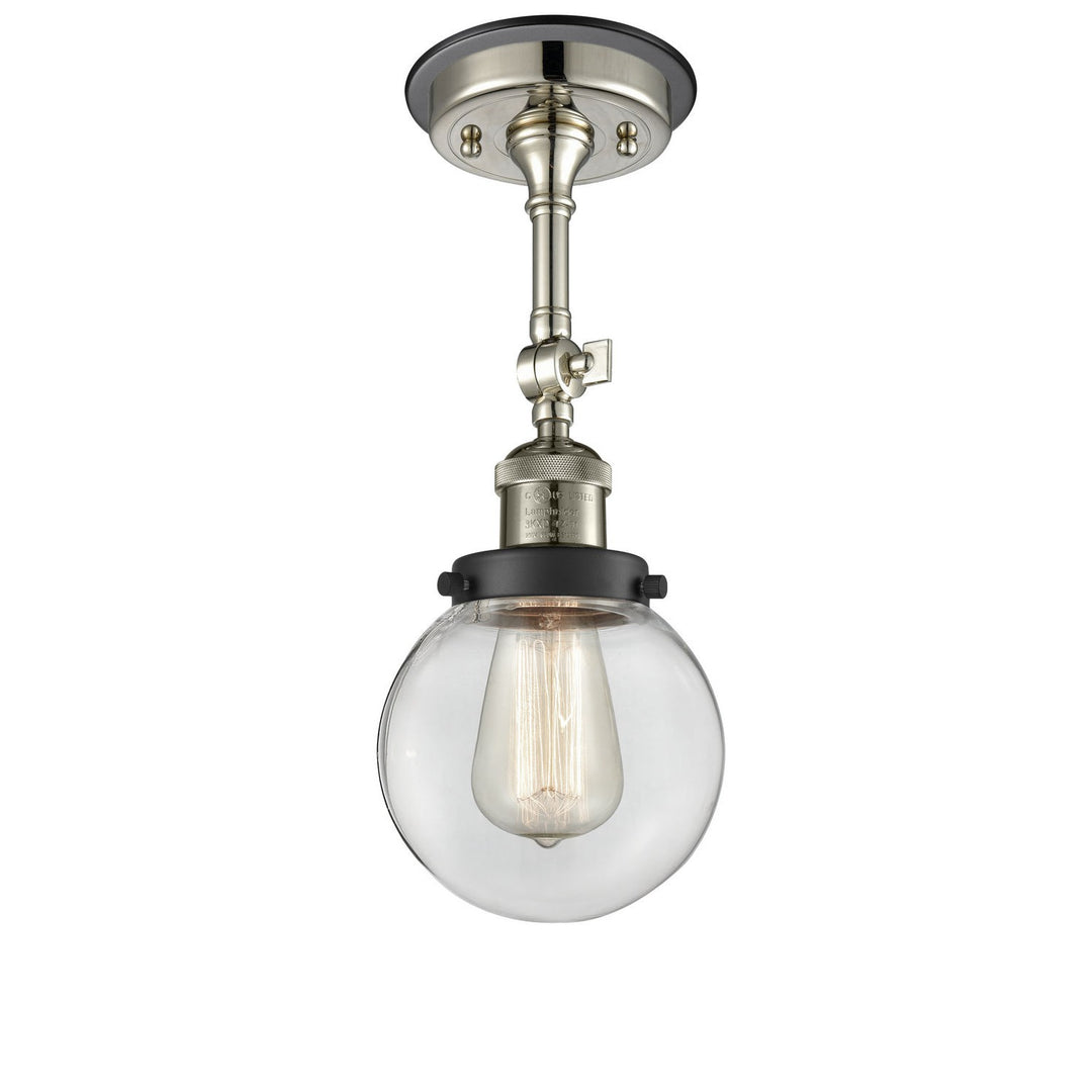 Innovations Franklin Restoration 201FBP-PNBK-G202-6 Ceiling Light - Polished Nickel
