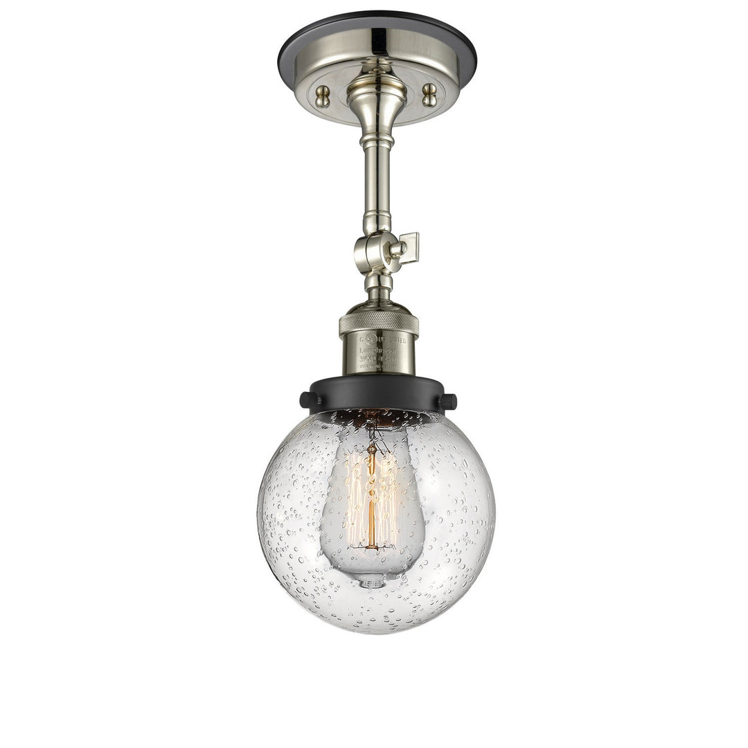 Innovations Franklin Restoration 201FBP-PNBK-G204-6 Ceiling Light - Polished Nickel