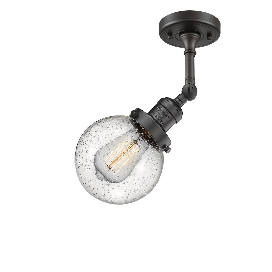 Innovations Franklin Restoration 201F-OB-G204-6-LED Ceiling Light - Oil Rubbed Bronze