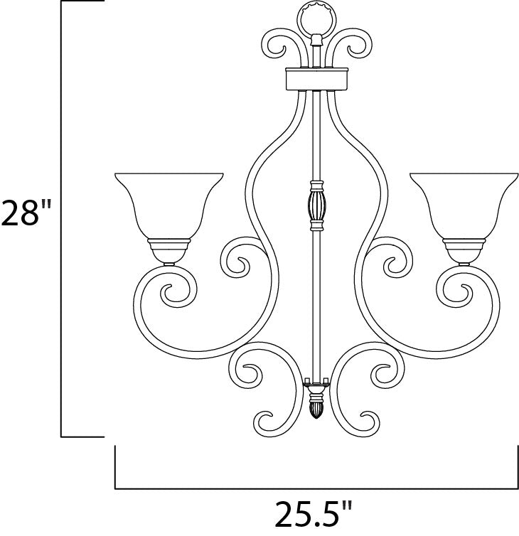 Maxim Manor 12205FIOI Chandelier Light - Oil Rubbed Bronze